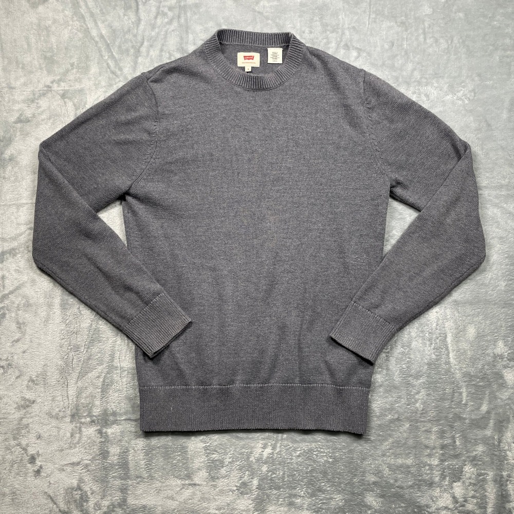 Levi's Mens‎ Crew Neck Sweater Gray Pullover Knit Size S